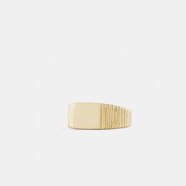 Gold Plated Silver Pyramid Ring