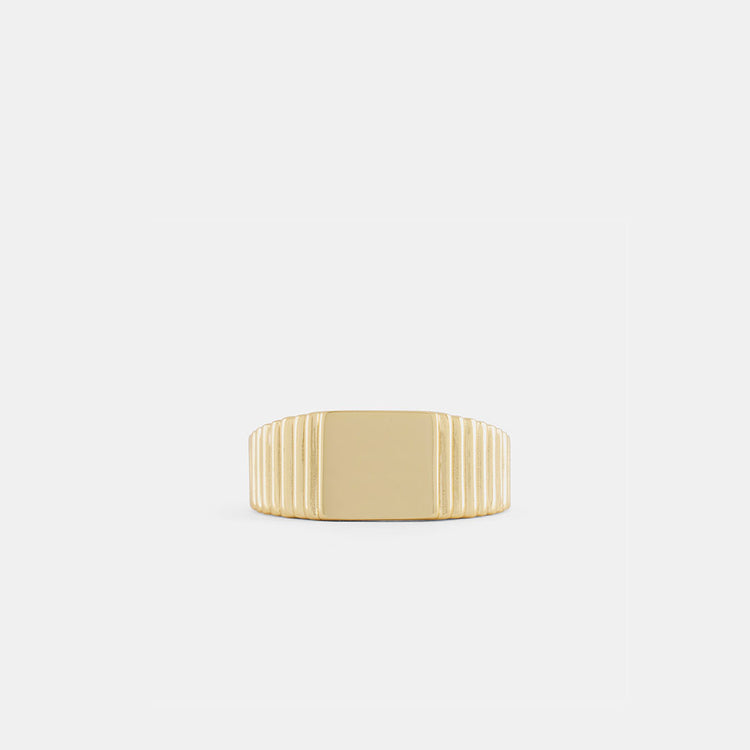 Gold Plated Silver Pyramid Ring