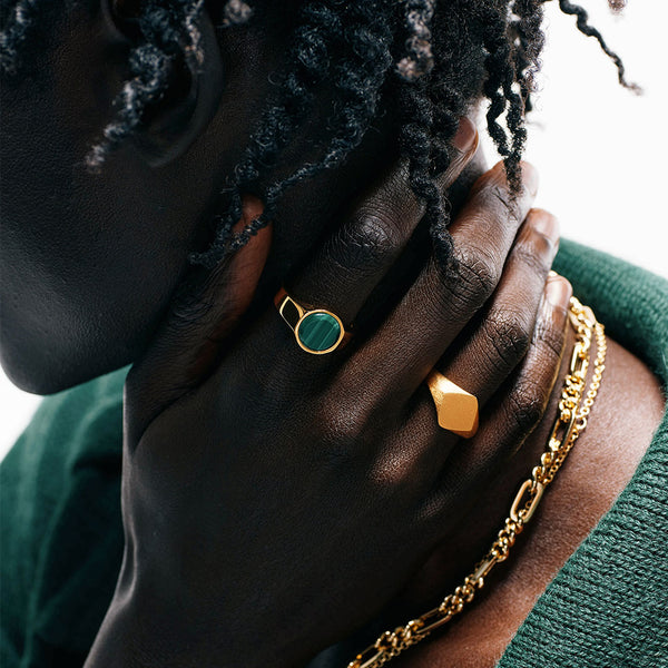 Gold Brushed Rhombus Ring - Serge DeNimes