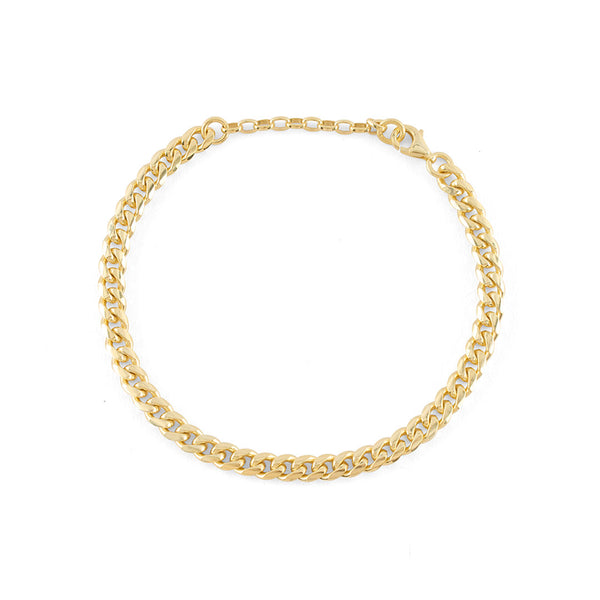 Gold 5mm Curb Bracelet