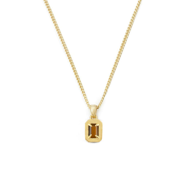 Gold Tigers Eye Blush Necklace