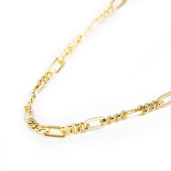 Gold Track Chain Necklace