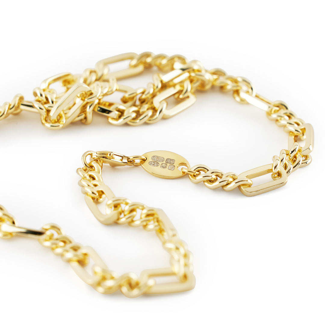 Gold Track Chain Necklace - Serge DeNimes