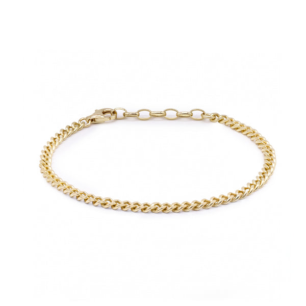 Gold 3.5mm Curb Bracelet
