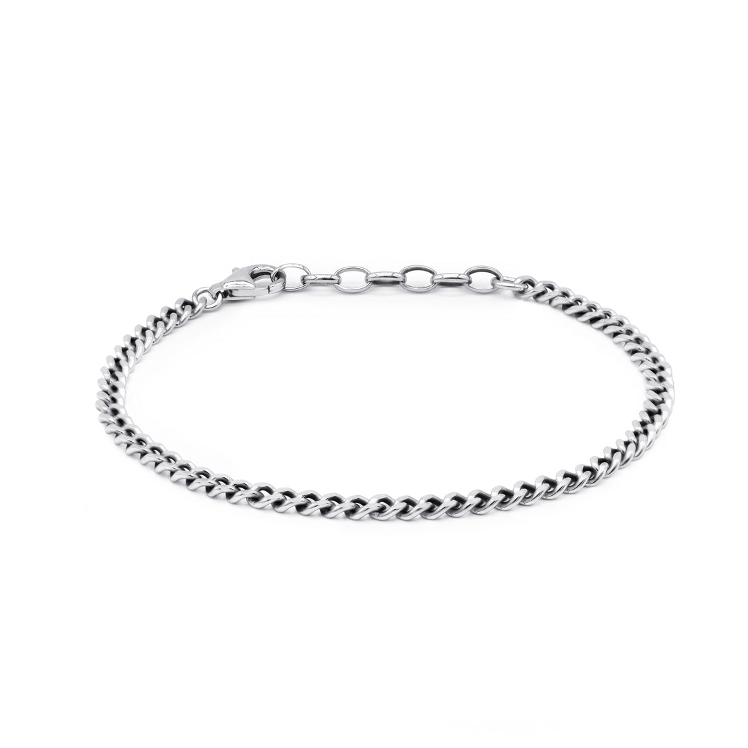 Silver 3.5mm Curb Bracelet - Serge DeNimes