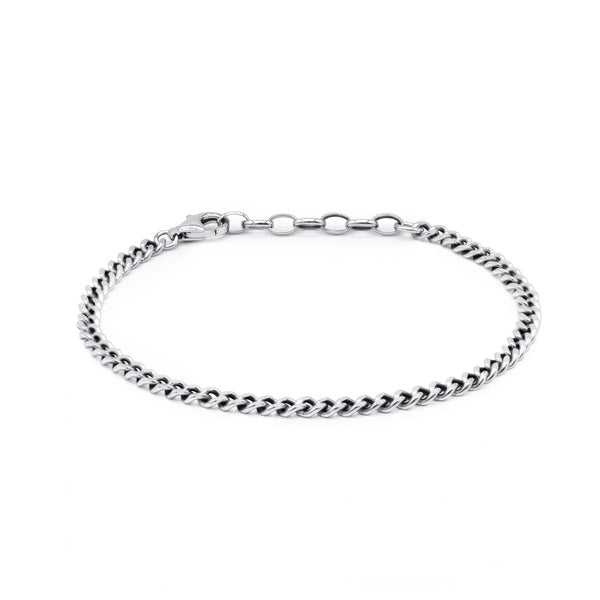 Silver 3.5mm Curb Bracelet