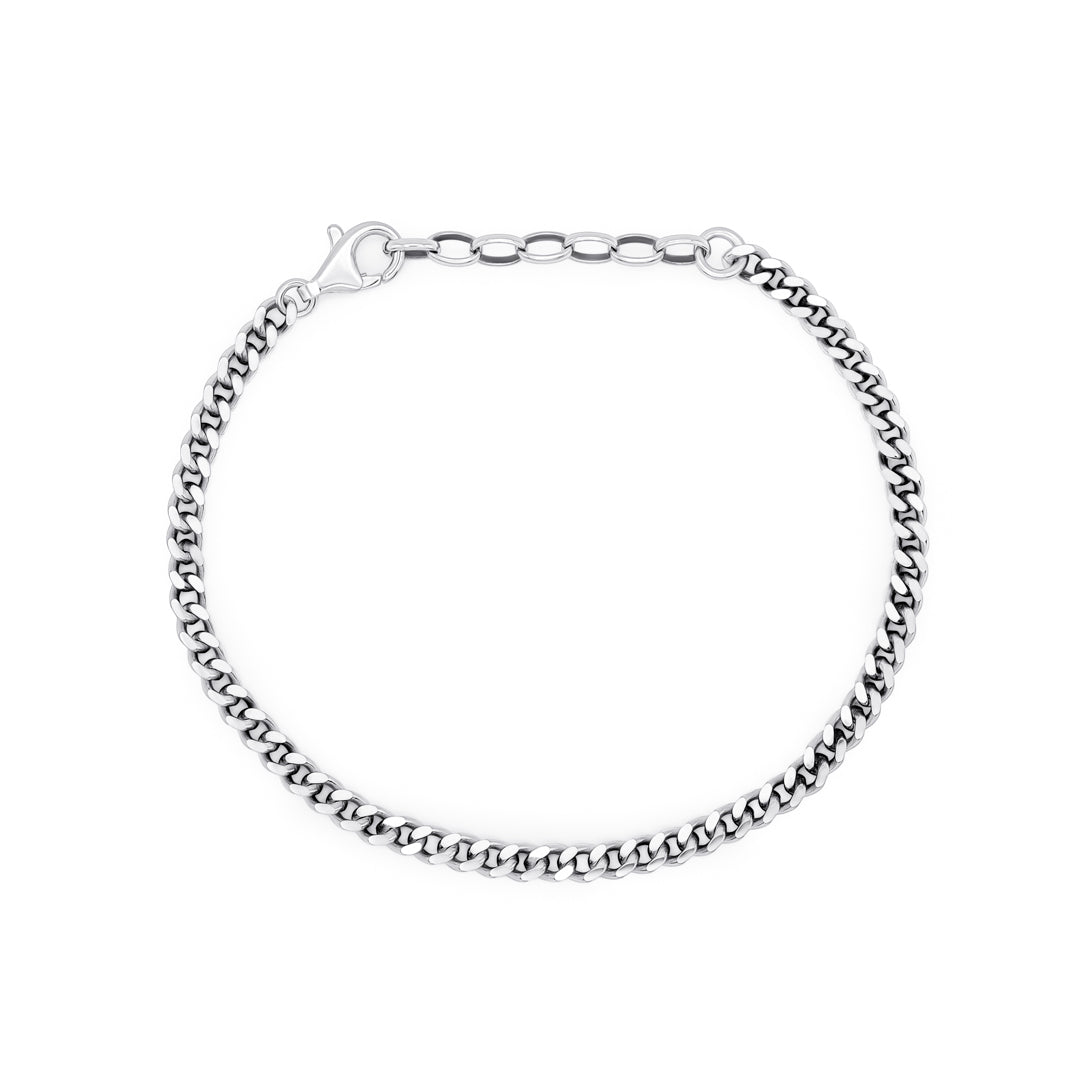 Silver 3.5mm Curb Bracelet - Serge DeNimes