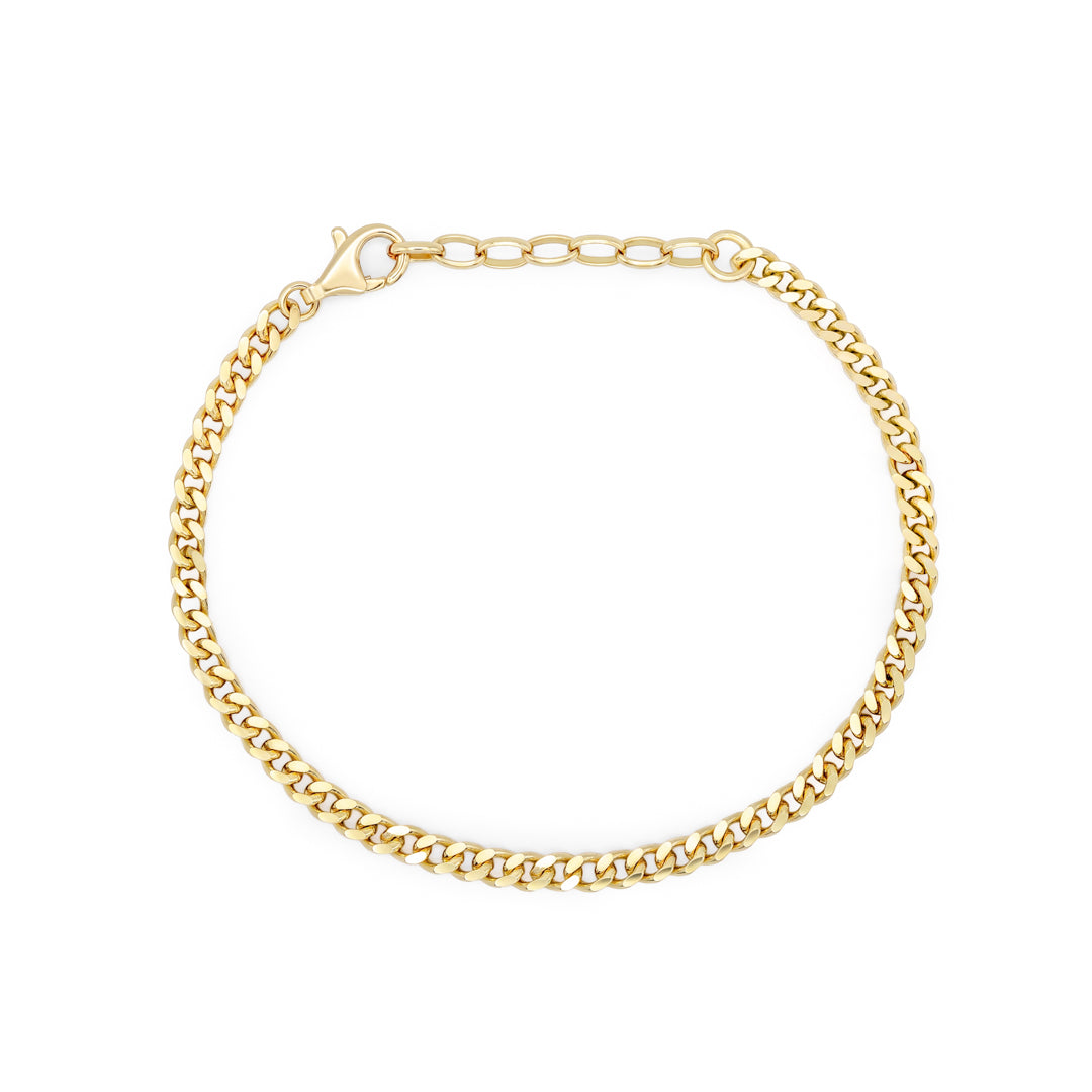 Gold 3.5mm Curb Bracelet - Serge DeNimes