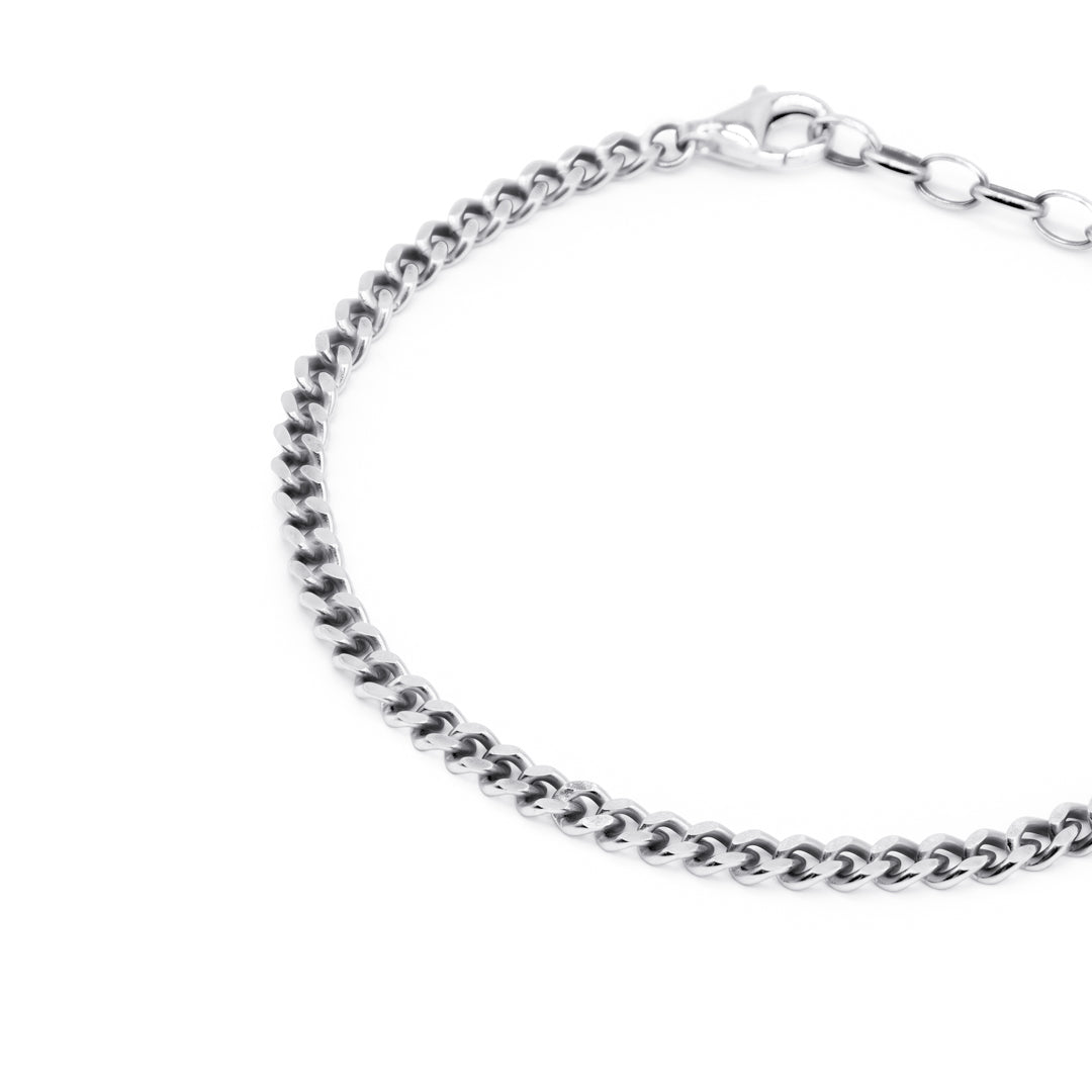 Silver 3.5mm Curb Bracelet - Serge DeNimes