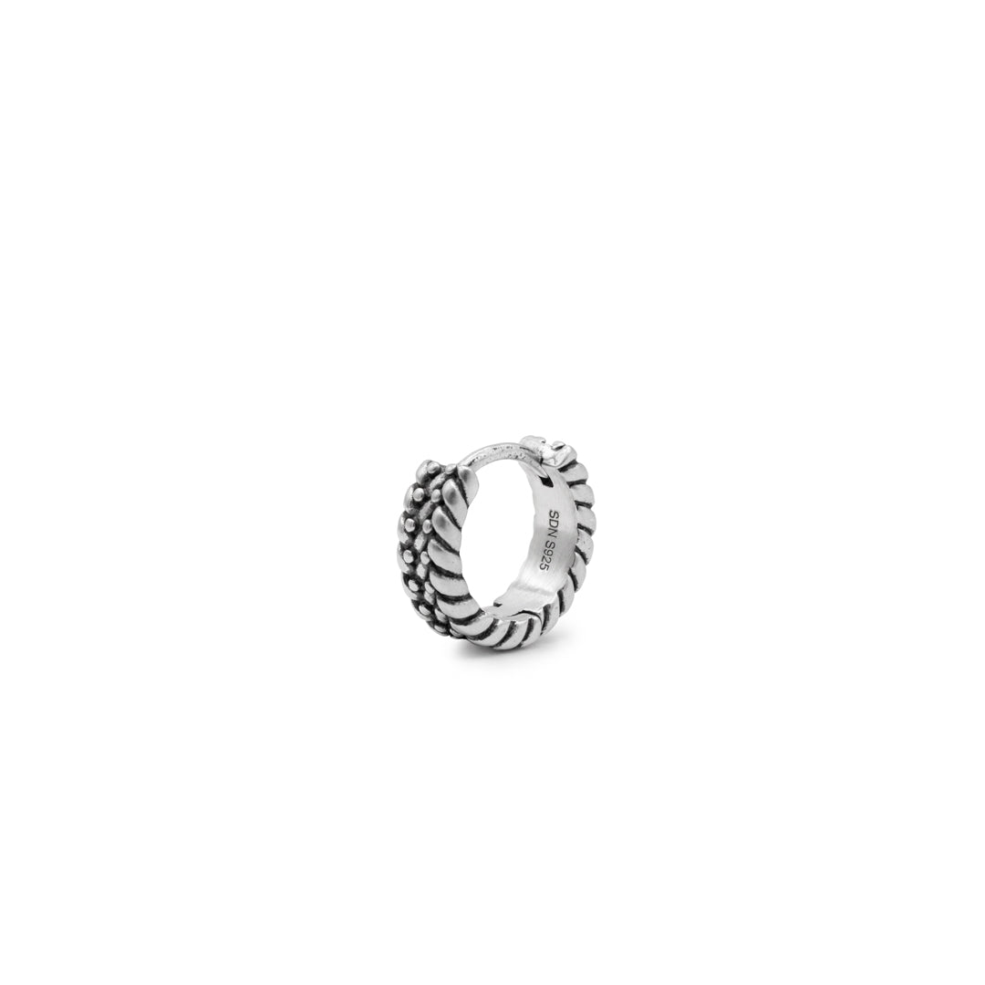 Silver Guard Hoop Earring - Serge DeNimes