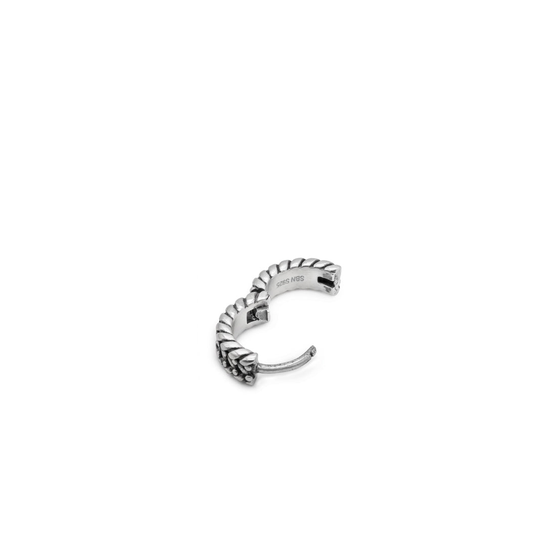 Silver Guard Hoop Earring - Serge DeNimes