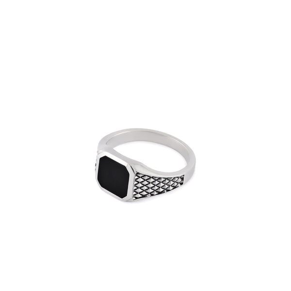 Silver Onyx Armour Ring - Serge DeNimes