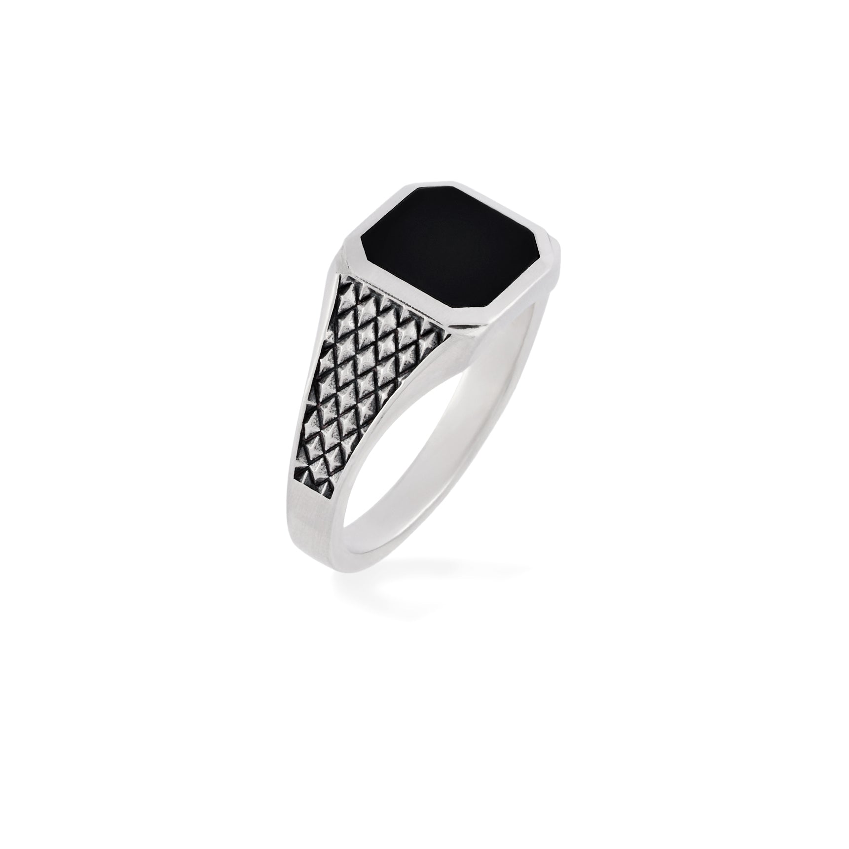 Silver Onyx Armour Ring - Serge DeNimes