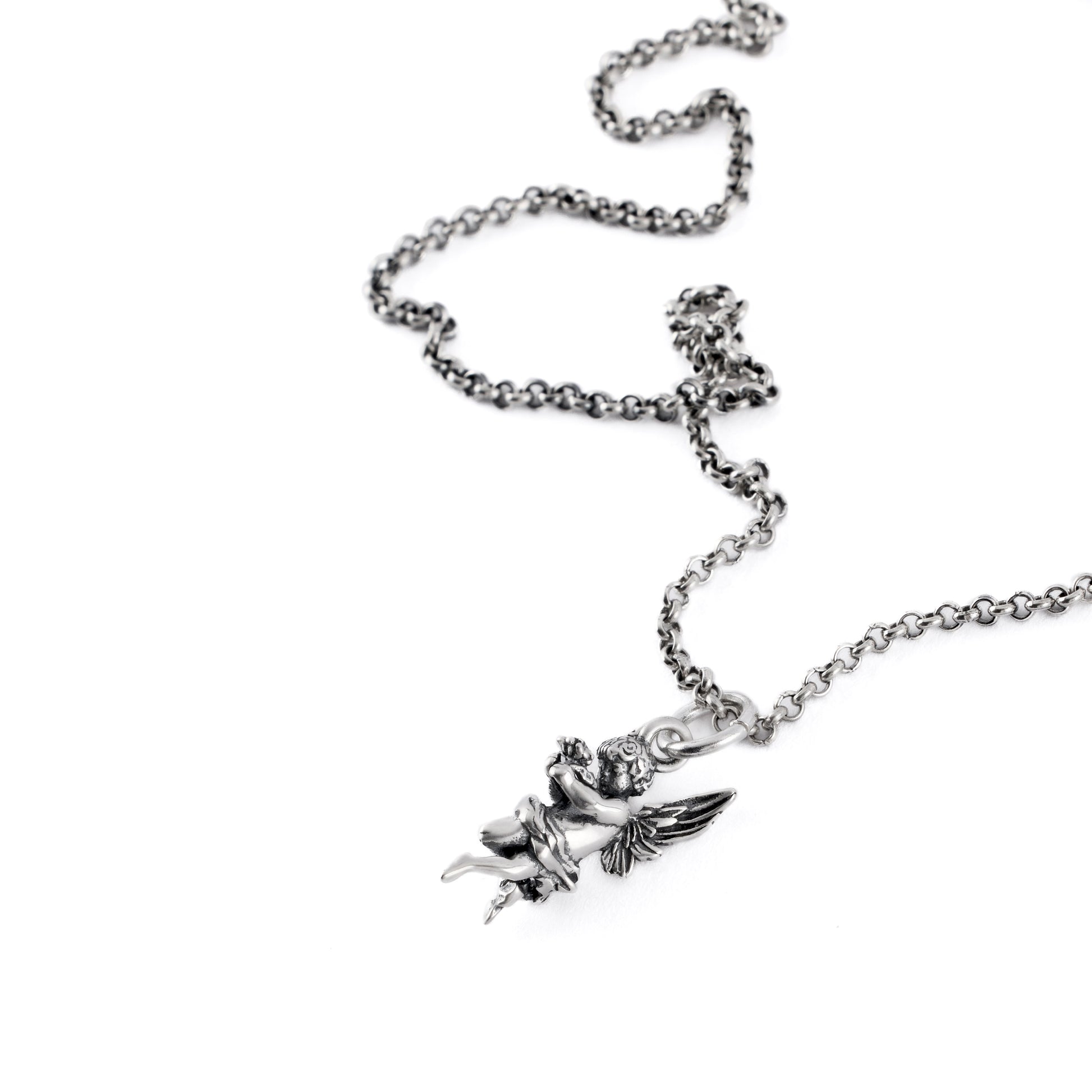 Silver Cherub Necklace