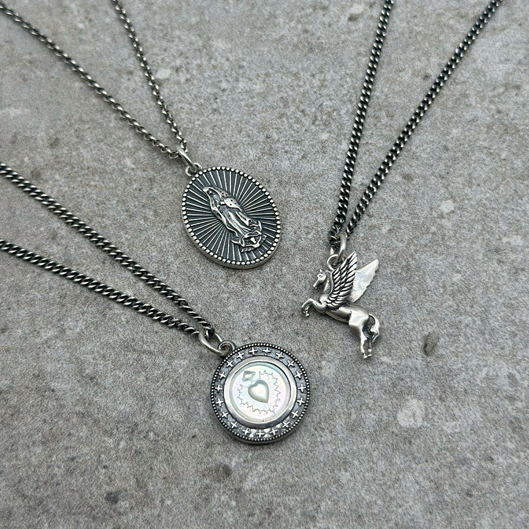 Silver Pegasus Necklace - Serge DeNimes