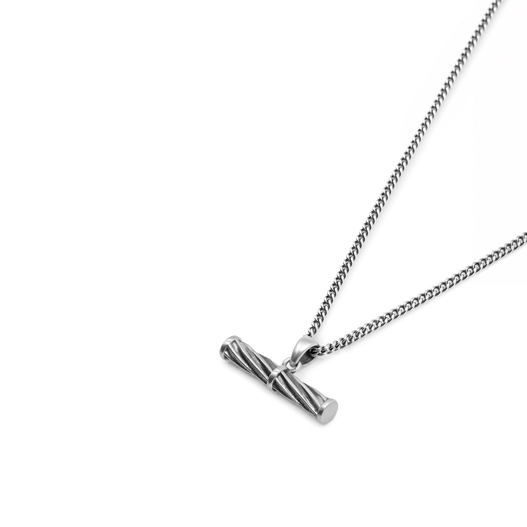 Silver Helix T-Bar Necklace - Serge DeNimes