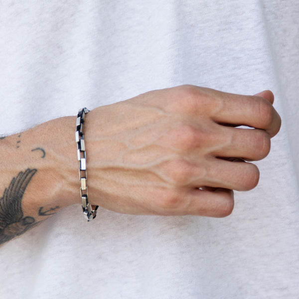 Silver Paper Chain Bracelet