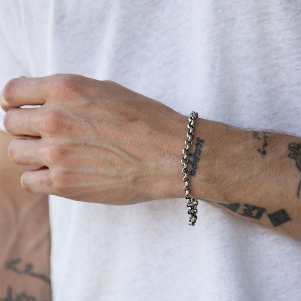 Silver Light Belcher Bracelet