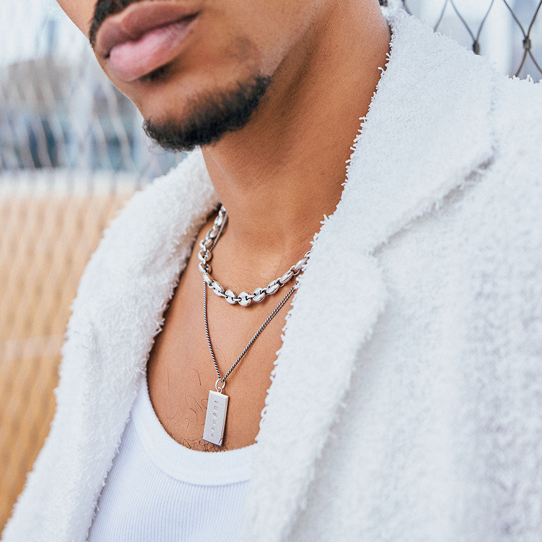 Silver Ingot Pendant Necklace - Serge DeNimes