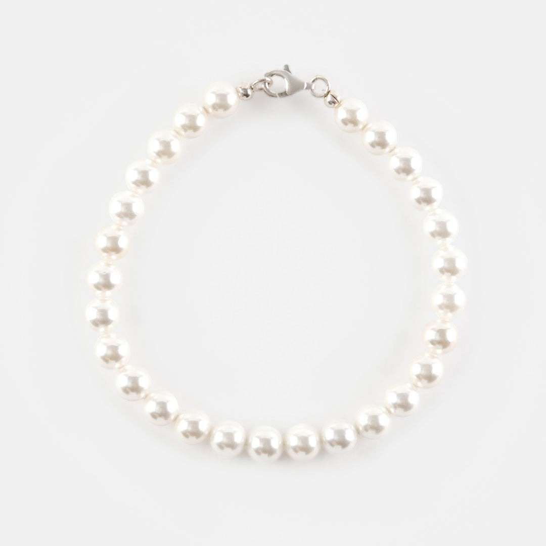 Silver Pearl Bracelet