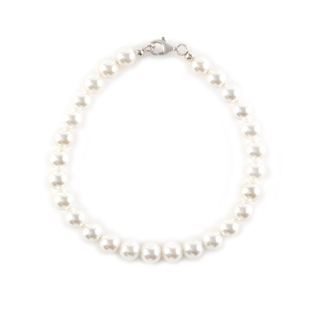 Silver Pearl Bracelet