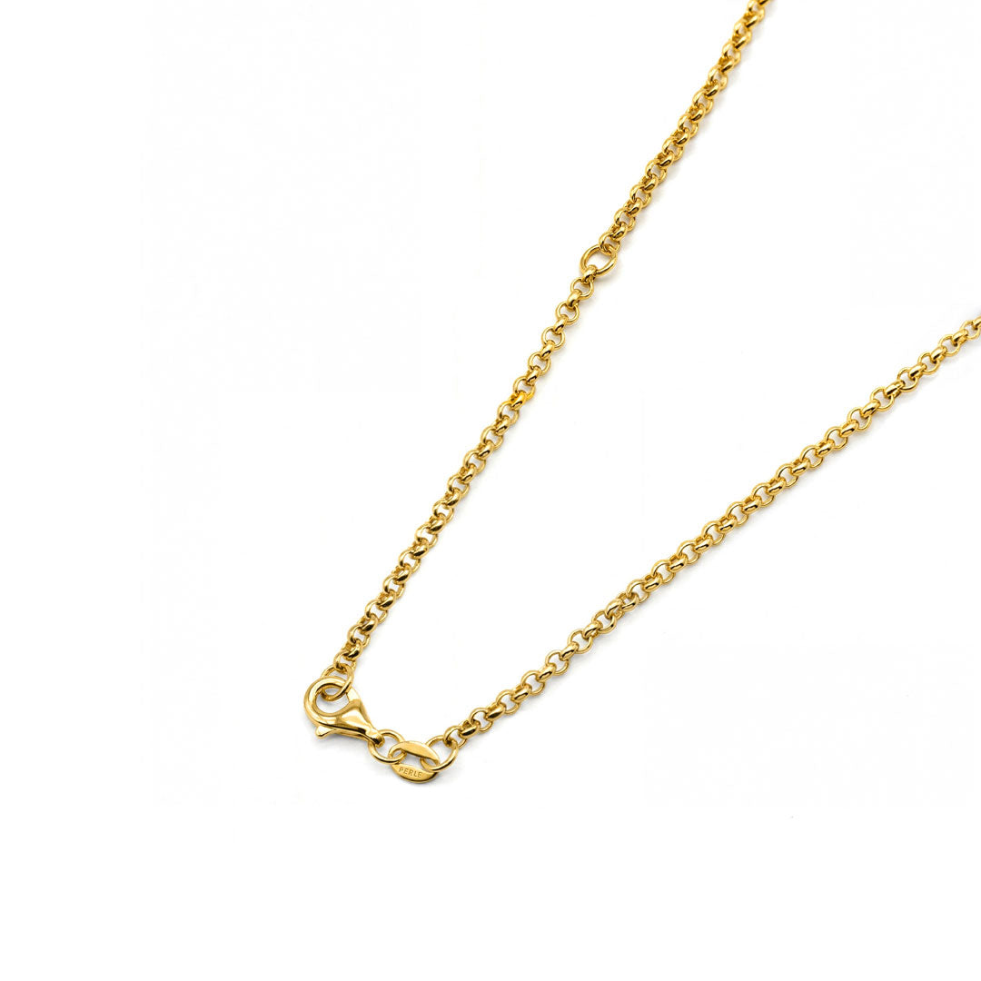 Gold Mother Of Pearl T-Bar Necklace
