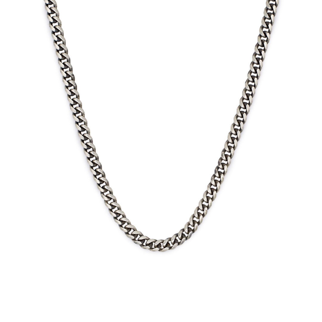 Silver 4mm Curb Chain