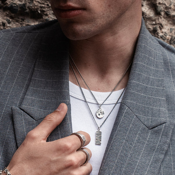 Silver Abstract Necklace - Serge DeNimes