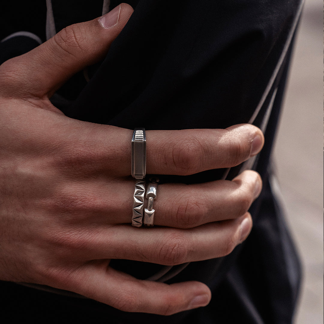 Silver Abstract Ring - Serge DeNimes