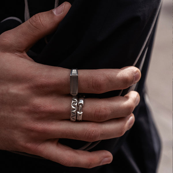 Silver Abstract Ring - Serge DeNimes