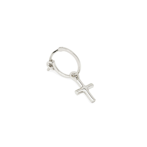 Silver Cross Pendant Earring