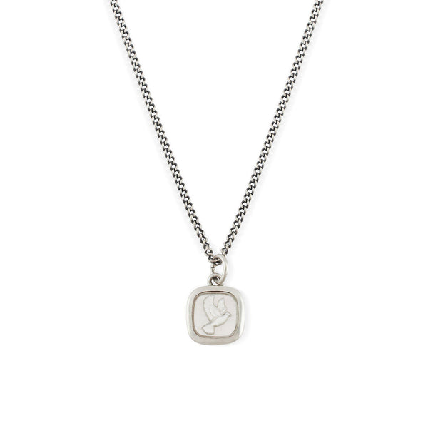 Silver Dove Cameo Necklace - Serge DeNimes