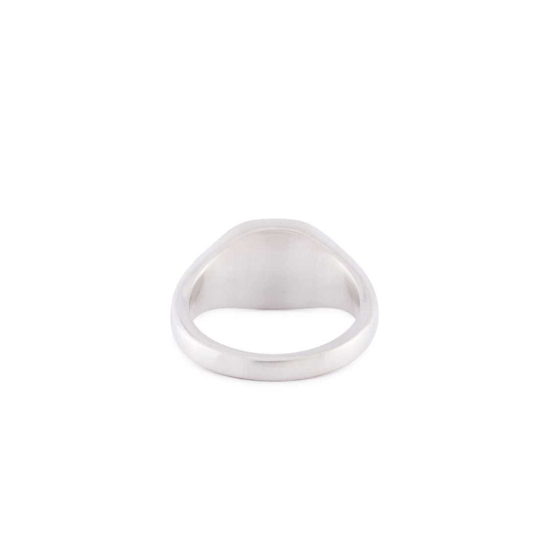 Inside view of silver ring