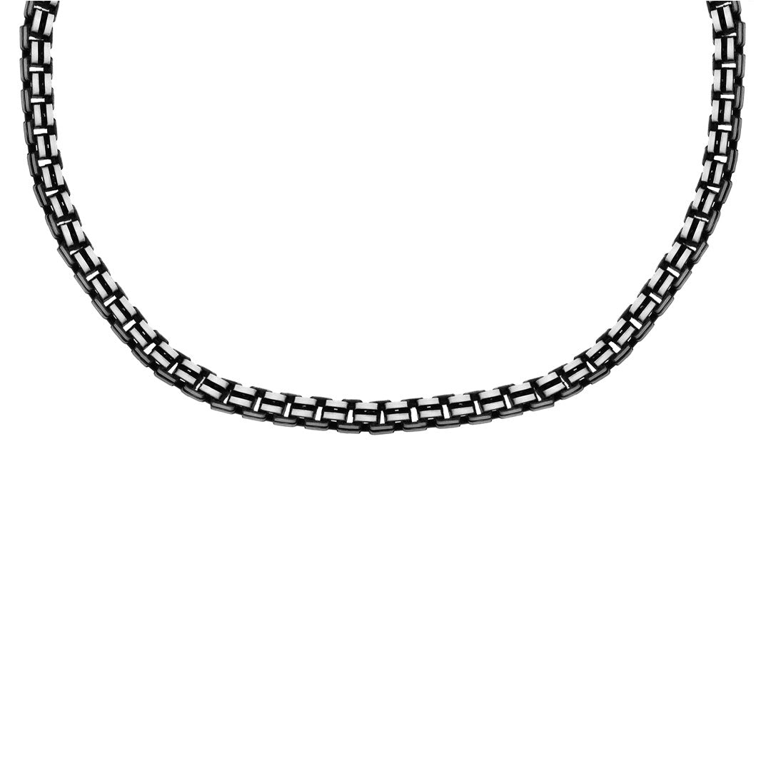 Silver Grooved Box Chain - Serge DeNimes