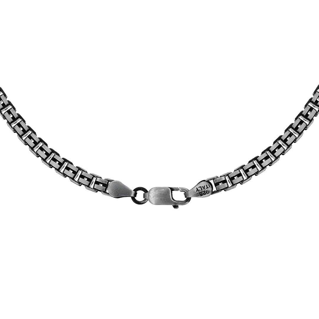 Silver Grooved Box Chain - Serge DeNimes