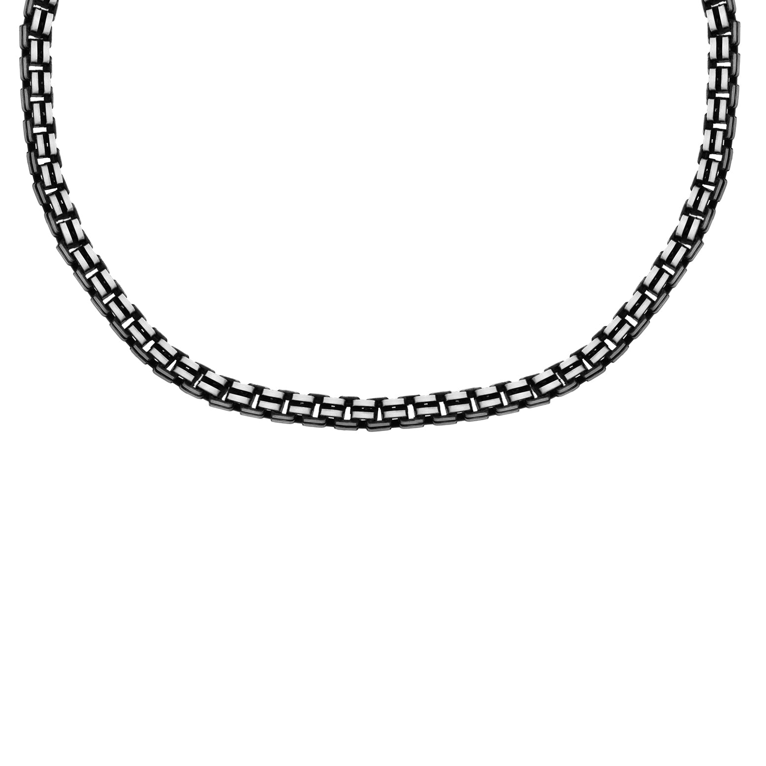 Silver Grooved Box Chain