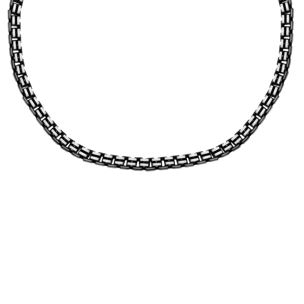 Silver Grooved Box Chain