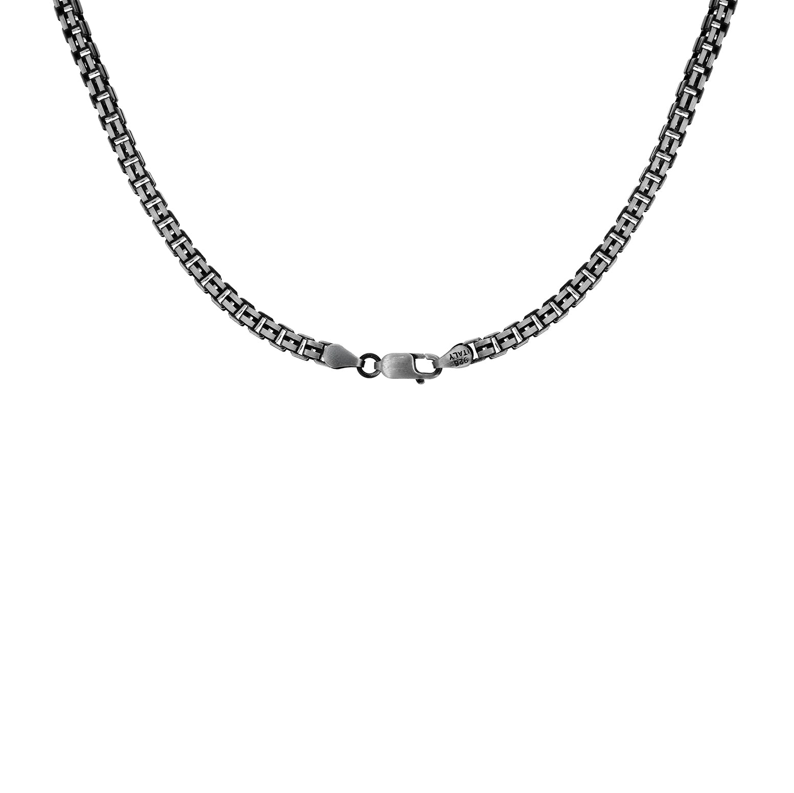 Silver Grooved Box Chain