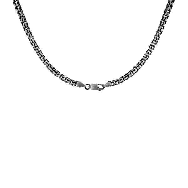 Silver Grooved Box Chain