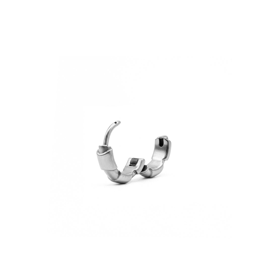 Silver Monolith Hoop Earring - Serge DeNimes