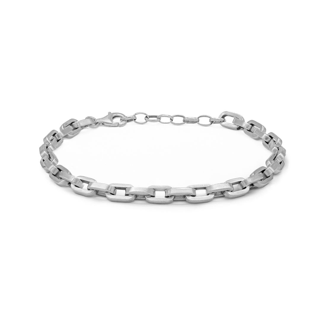 Silver Oval Chain Bracelet