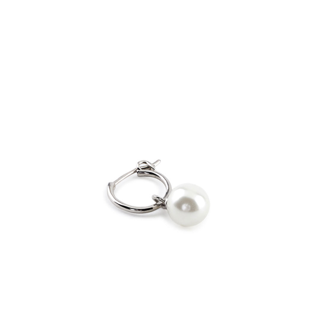 Silver Pearl Drop Earring - Serge DeNimes