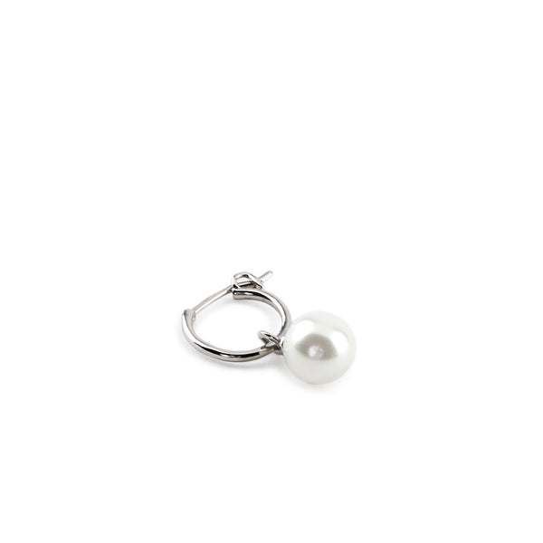Silver Pearl Drop Earring - Serge DeNimes