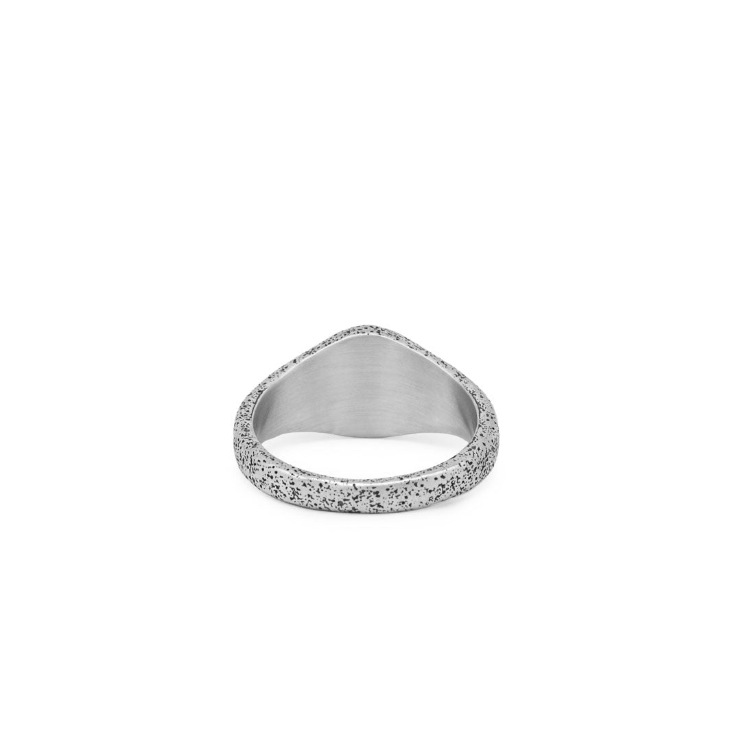 Silver Sandblast Signet Ring - Serge DeNimes