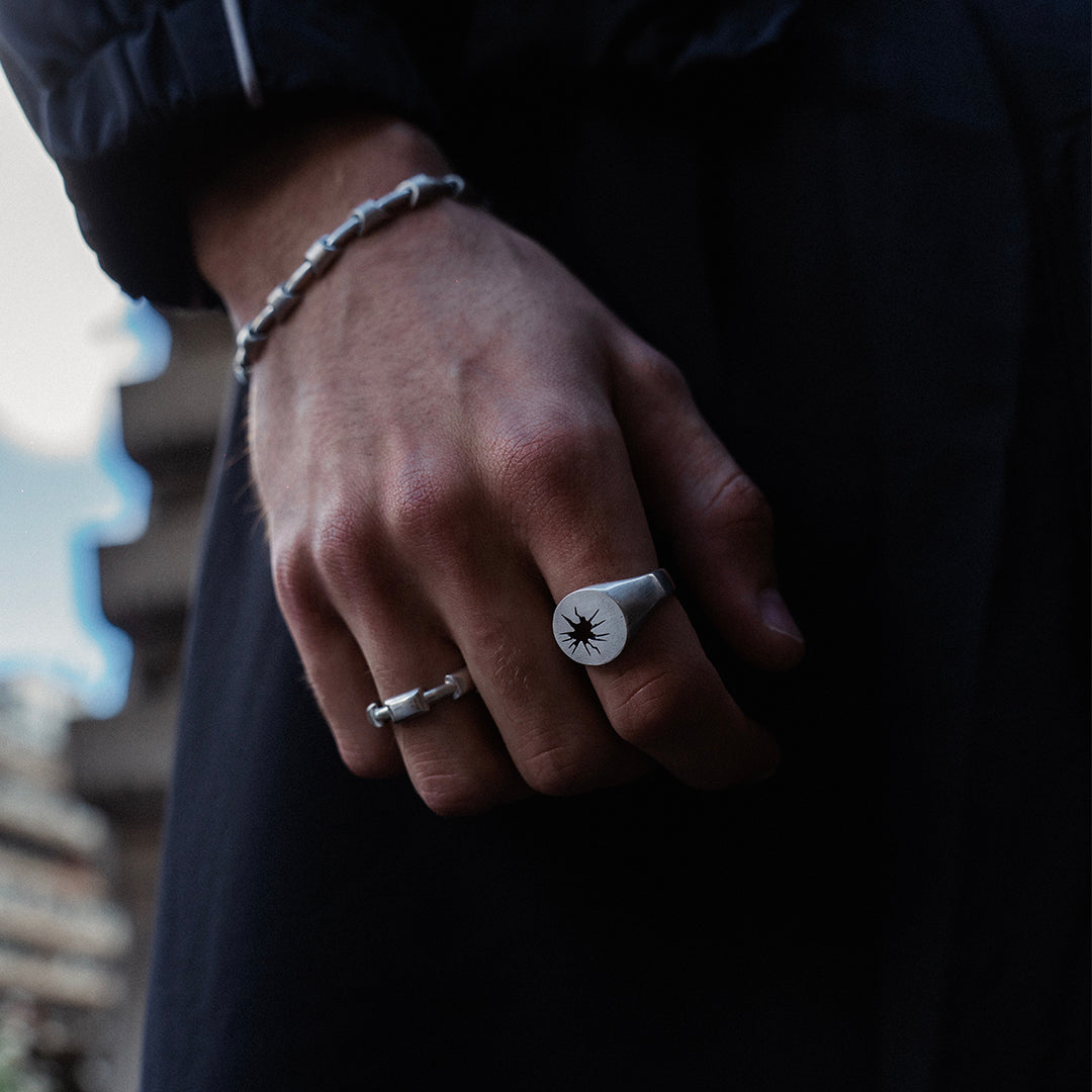 Silver Smashed Ring - Serge DeNimes