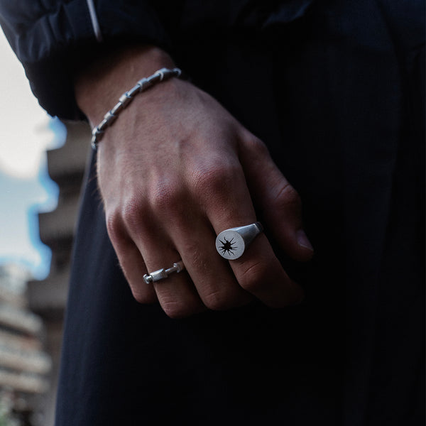 Silver Smashed Ring - Serge DeNimes