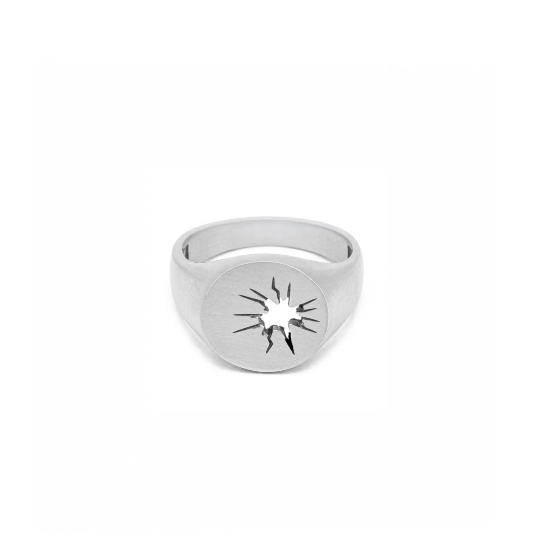 Silver Smashed Ring - Serge DeNimes