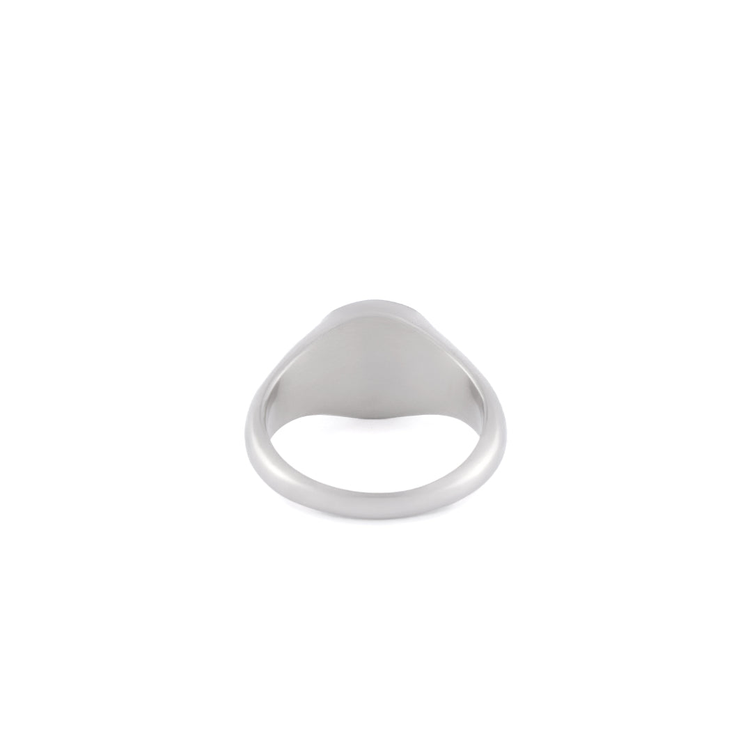 Silver ring inside view on white background - Serge DeNimes