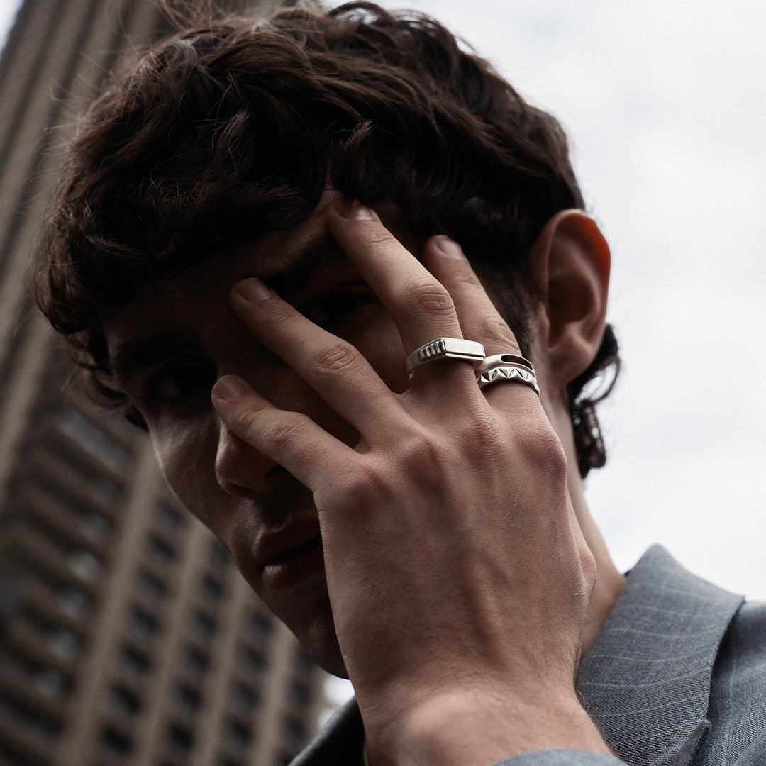 Silver Step Ring - Serge DeNimes