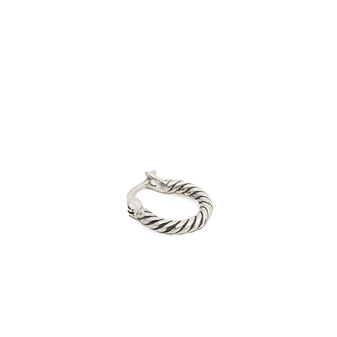 Silver Twist Hoop Earring - Serge DeNimes